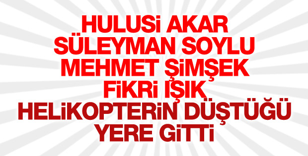 Genelkurmay Başkanı ve bakanlar Şırnak'ta
