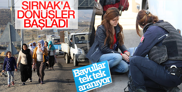 Şırnak'a dönüşler başladı