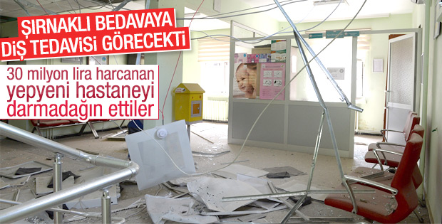 PKK Şırnak'ta hastaneleri yakıp yıktı