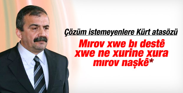 Sırrı Süreyya süreci eleştirenlere Kürtçe seslendi
