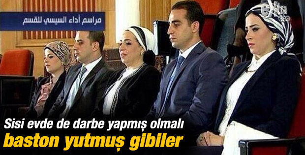 Sisi'nin yemin törenine oğulları damga vurdu