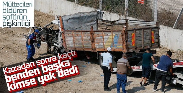 Mültecilerle kaza yapan şoför sabıkalı çıktı