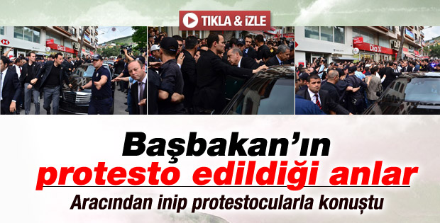 Soma'da Başbakan Erdoğan protesto edildi İZLE