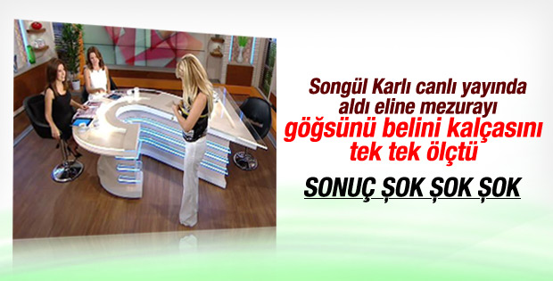Songül Karlı mezura ile beden ölçülerini hesapladı İZLE
