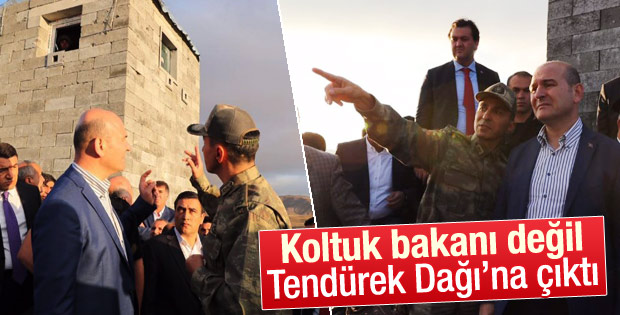 İçişleri Bakanı Soylu Tendürek Dağı'na çıktı