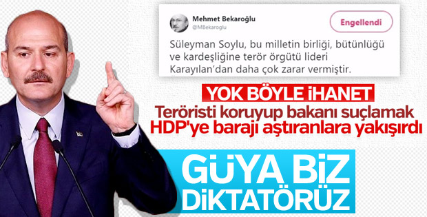 Süleyman Soylu'dan Bekaroğlu'nun hakaretlerine cevap
