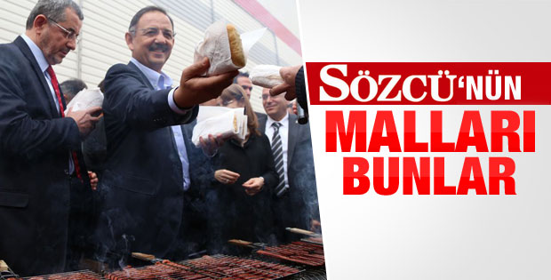 Mehmet Özhaseki tazminat parasıyla sucuk ekmek dağıttı