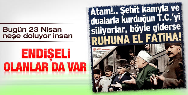 Sözcü gazetesinin 23 Nisan manşeti