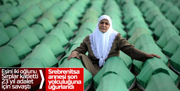 Srebrenitsa'nın sembol annesi toprağa verildi