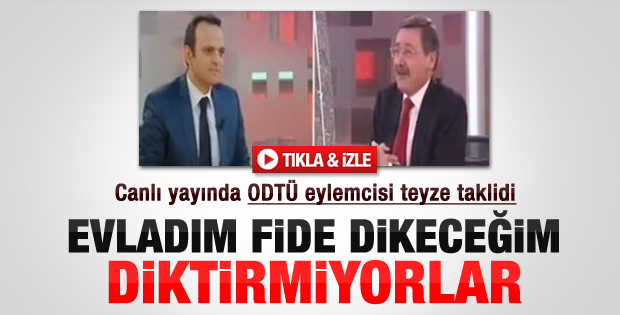 Melih Gökçek'ten güldüren yaşlı kadın taklidi