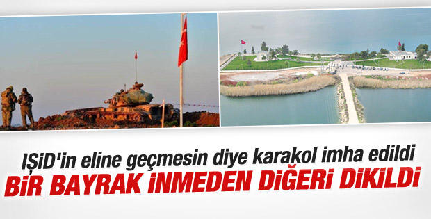 Operasyonda Türk Bayrağı indirilmeden diğeri göndere çekildi
