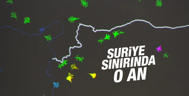 Suriye sınırının anlık radar görüntüsü yayınlandı
