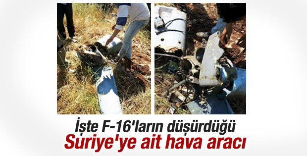 Düşen Suriye hava aracı görüntülendi