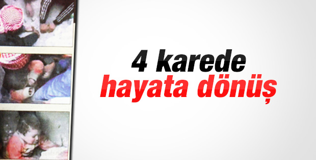 Suriye'de enkazın altından kurtulan bebek