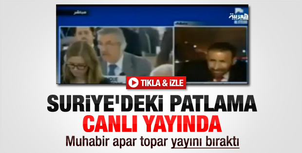 Suriye'de canlı yayında bomba yüklü araç patladı
