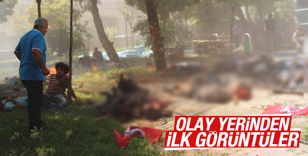 Suruç’taki patlama sonrası ilk görüntüler