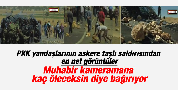 PKK yandaşları Suruç'ta askeri taş yağmuruna tuttu
