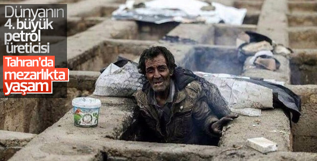 İran mezarlıkta yaşayan yoksulları tartışıyor
