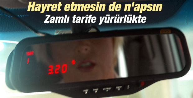 İstanbul'da taksilerde zamlı tarife yürürlükte