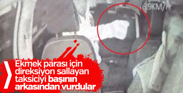 Direksiyon başındaki taksiciye silahlı saldırı