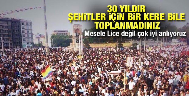 Taksim'de Lice eylemleri