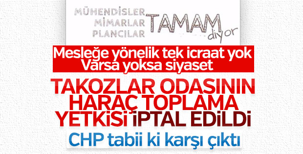 CHP TMMOB üyeliğinin zorunlu olmasını istiyor
