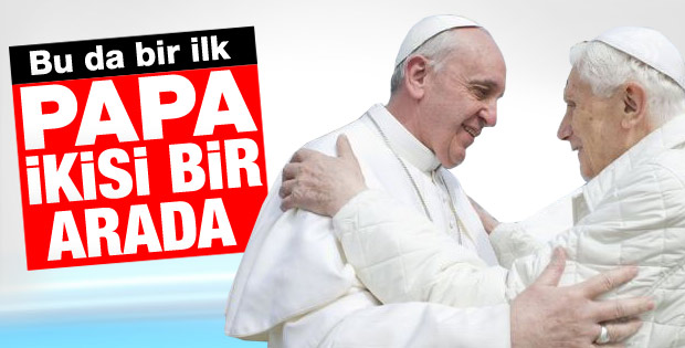 Tarihte bir ilk: 2 Papa bir arada