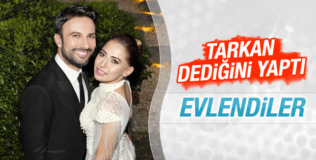Tarkan evlendi