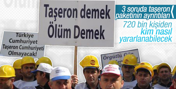 Taşerona kadro paketinin detayları