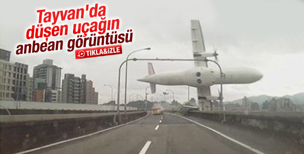 Tayvan'da yolcu uçağı nehre düştü - İzle