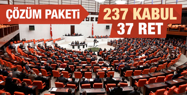 Çözüm süreci kanun tasarısı Meclis'ten geçti