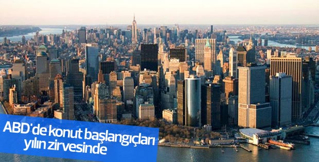 ABD'de konut başlangıçları yılın zirvesinde