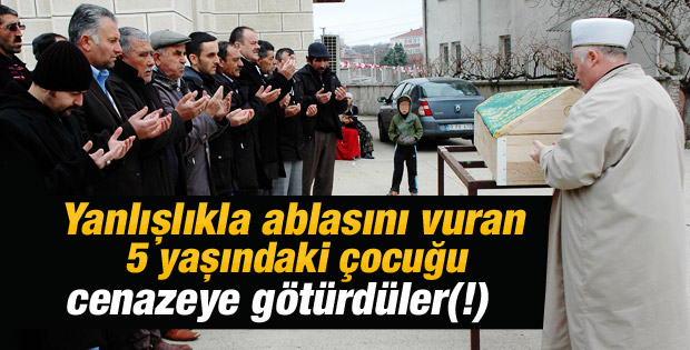 Tekirdağ'da ablasını vuran çocuk cenazeye götürüldü