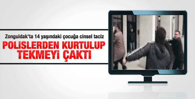 Zonguldak'ta taciz zanlılarına tekme