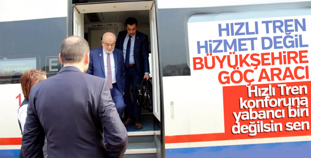 Karamollaoğlu, 1 yıl önce eleştirdiği YHT'ye binmişti