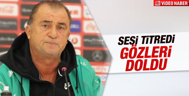 Fatih Terim'in gözleri doldu