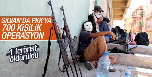 Diyarbakır Silvan'da terör örgütü operasyonu