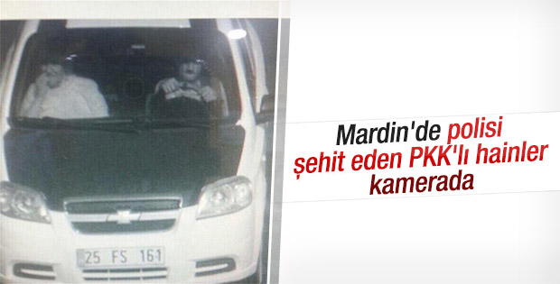 Mardin'de polisi şehit eden teröristler kameraya takıldı