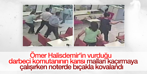 Noter katibi darbeci Semih Terzi'nin karısını bıçakla kovaladı