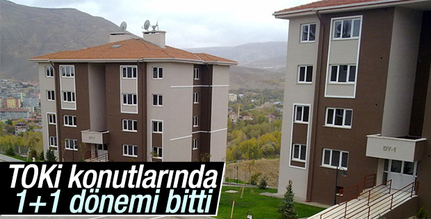 TOKİ artık 1+1 konut yapmayacak