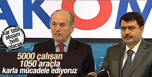 Topbaş ve Şahin'den İstanbul'da karla mücadele açıklaması