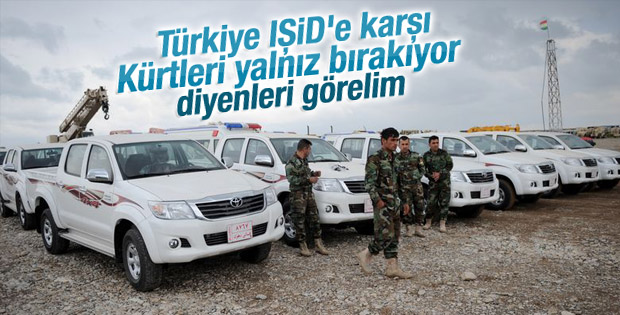 Türkiye'den Peşmergeye araç yardımı