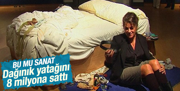 Tracey Emin'in yatağı Tate'de sergileniyor