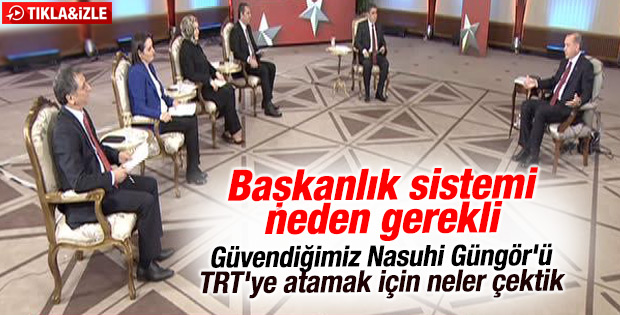 Cumhurbaşkanı Erdoğan TRT Haber'de konuştu