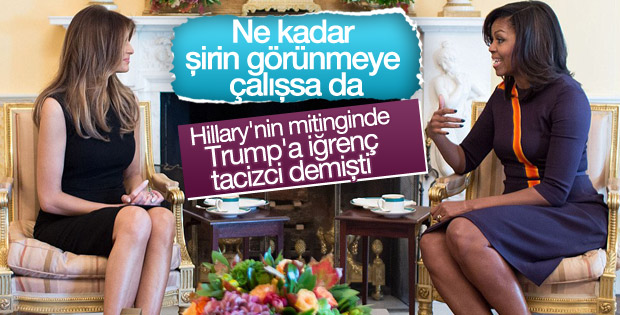 Michelle Obama-Melania Trump görüşmesi