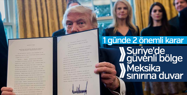 Trump'tan Suriyede güvenli bölge kararı