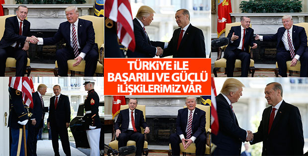 Erdoğan - Trump görüşmesinden ilk kareler
