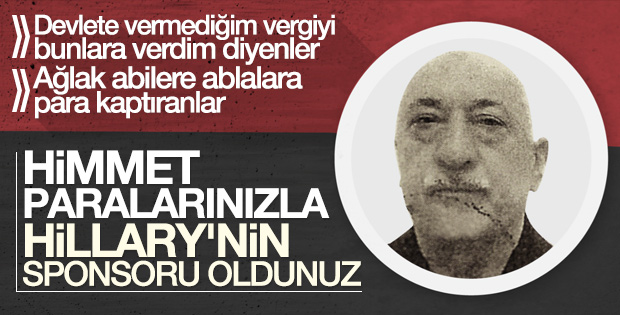 FETÖ'den Clinton'a yüklü bağış