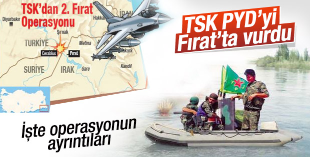 Türkiye PYD'yi Fırat'ta vurdu