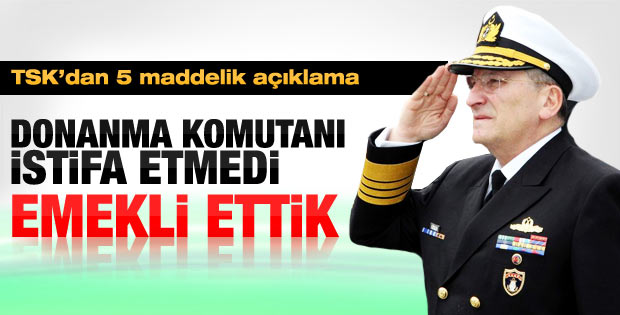 TSK'dan donanmadaki istifayla ilgili açıklama